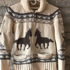 TNA Sea to Sky Lambswool Sweater with Horses